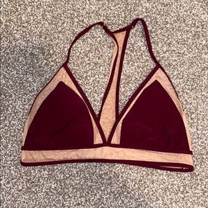 forever 21 maroon racer back bikini top
